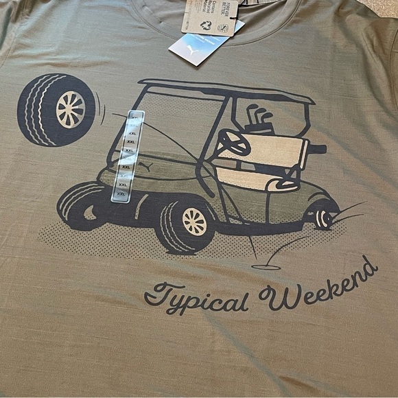 Puma Gray CLOUDSPUN Typical Weekend Performance Golf Cart T-Shirt XXL - Picture 4 of 12